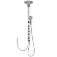 thumbnail image 1 of GVN 40 Inch Aluminum Alloy Shower Column Massage Jet System with Hand shower, Waterfall Showerhead, Wall Mounted High Pressure Shower Head Combo Set, 1 of 6