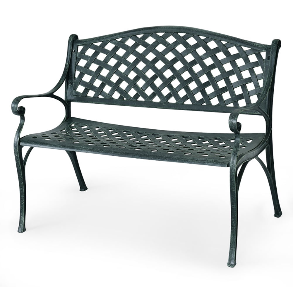 Ancient Green 40" Aluminum Classic Outdoor Garden Bench