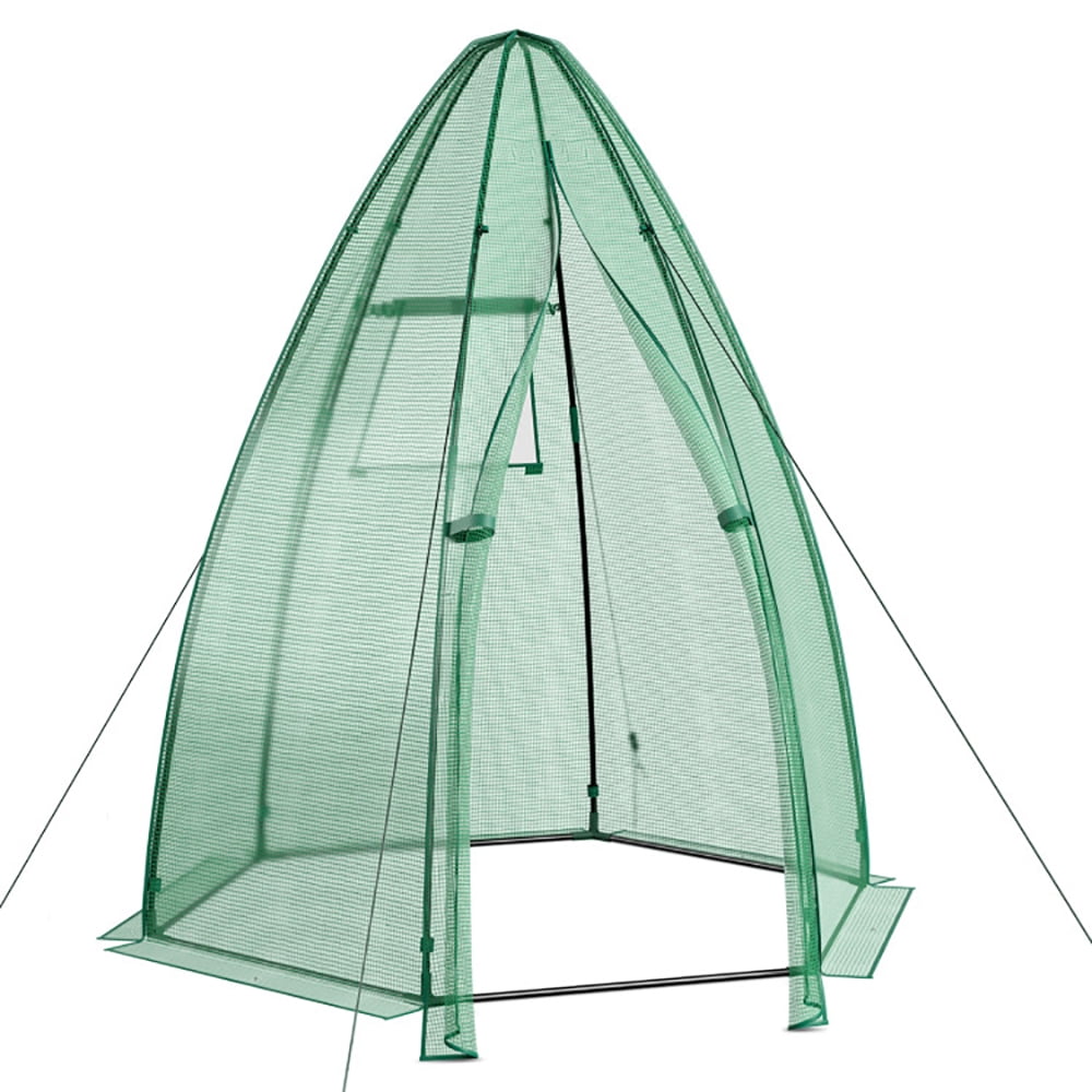 GVN 5.5 x 5.5 x 6 Feet Portable Mini Greenhouse with All-Weather PE Cover, Walk-in Green House, Portable Greenhouse with Shelves for Planting and Storage GVN 5.5 x 5.5 x 6 Feet Portable Mini Greenhouse with All-Weather PE Cover, Walk-in Green House, Portable Greenhouse with Shelves for Planting and Storage