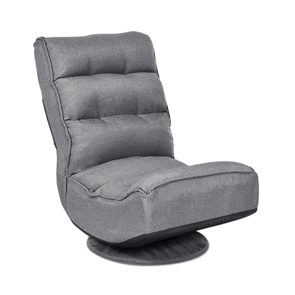 GVN 5-Position Folding Floor Gaming Chair-Gray