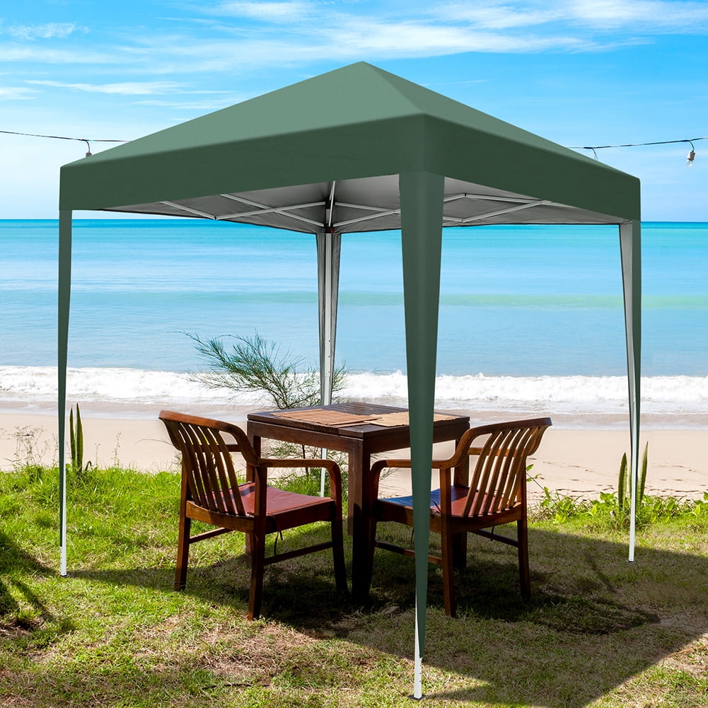 GVN 6.5x6.5 Outdoor Pop-up Canopy for Parties, Portable Folding Tailgate Ten, UV Resistant Waterproof Canopy Tent for Outdoor Events, Patio Backyard, Green