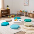 thumbnail image 1 of GVN 6 Pieces Multifunctional Hexagon Toddler Floor Cushions Classroom Seating with Handles-Blue, Bedroom Chair for Kids, 1 of 9