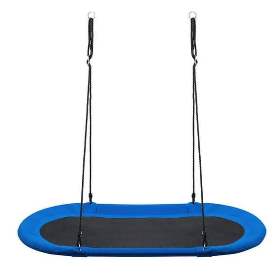 GVN 60 Inch Saucer Surf Outdoor Adjustable Swing Set-Blue+Black