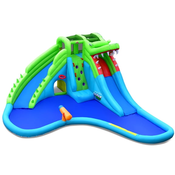 GVN 7-in-1 Inflatable Bounce House with Splashing Pool without Blower, Bounce House with Blower, Inflatable Jump Bouncy for Kids,Ball Pool for Backyard Play & Party Fun