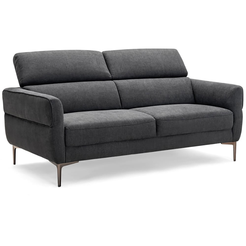 GVN 72.5 Inch Modern Fabric Loveseat Sofa Couch with Adjustable Headrest