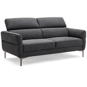 GVN 72.5 Inch Modern Fabric Loveseat Sofa Couch with Adjustable Headrest