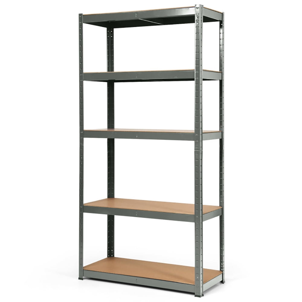GVN 72 Inch Storage Rack with 5 Adjustable Shelves for Books Kitchenware-Gray, Heavy Duty Garage Shelves Metal Organizer Utility Rack GVN 72 Inch Storage Rack with 5 Adjustable Shelves for Books Kitchenware-Gray, Heavy Duty Garage Shelves Metal Organizer Utility Rack