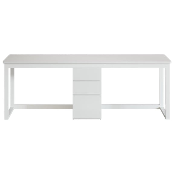 GVN 78.7" 2 Person Executive Computer Desk with 3 Drawers and Storage, Extra Long Double Home Office Desk for Home Office, Living Room, White