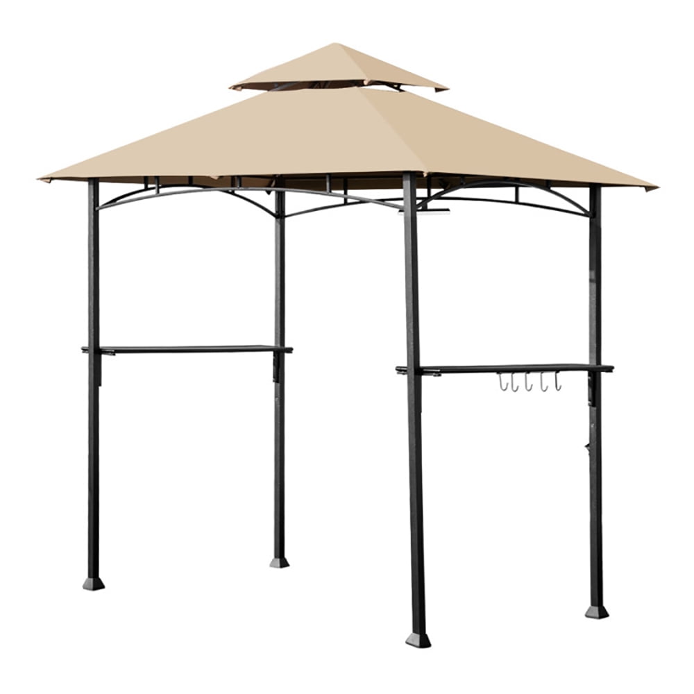 GVN 8’ x 5’ Outdoor Patio Barbecue Grill Gazebo, Full Waterproof Outdoor Party Event Tents for Outside Party Waterproof Tent BBQ Shelter