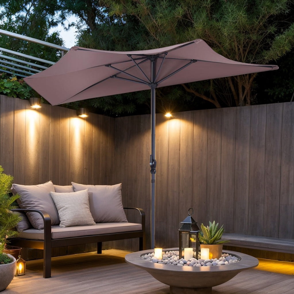Half Round Patio Umbrella