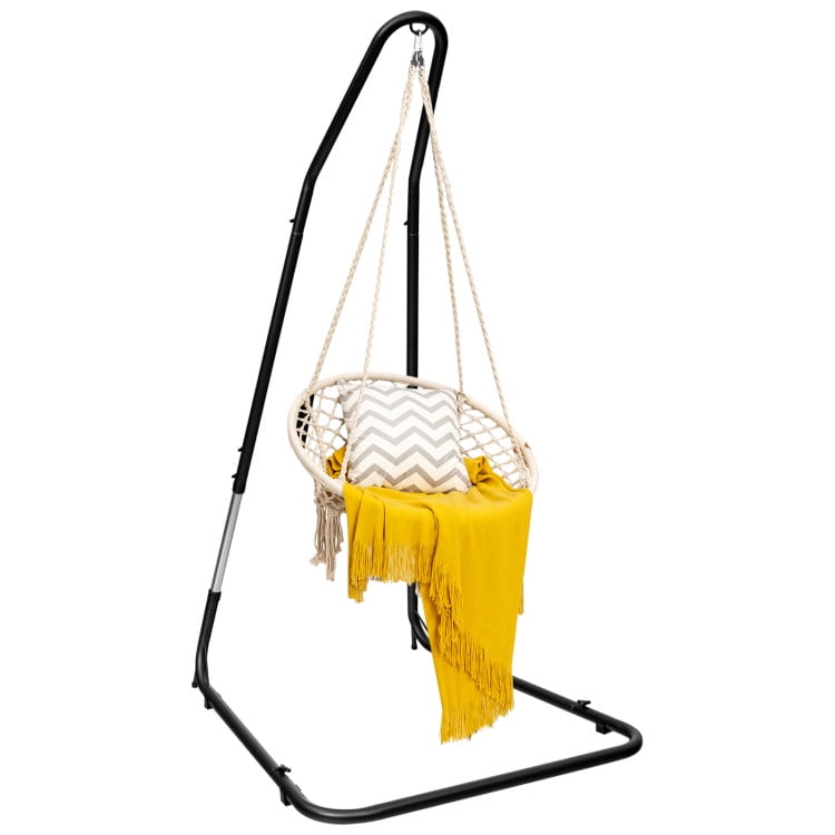 GVN Adjustable Hammock Chair Stand Steel Frame, Hanging Hammock Chair, Use Indoor, Outdoor, Chair, Patio, Porch, Garden, Meditation GVN Adjustable Hammock Chair Stand Steel Frame, Hanging Hammock Chair, Use Indoor, Outdoor, Chair, Patio, Porch, Garden, Meditation