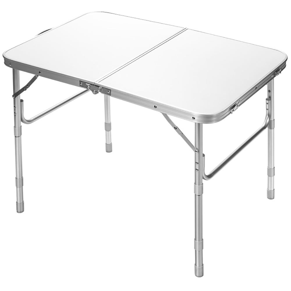 GVN Adjustable Portable Aluminum Patio Folding Camping Table for Outdoor and Indoor, Folding Picnic Table for Patio Pool Park Outdoor