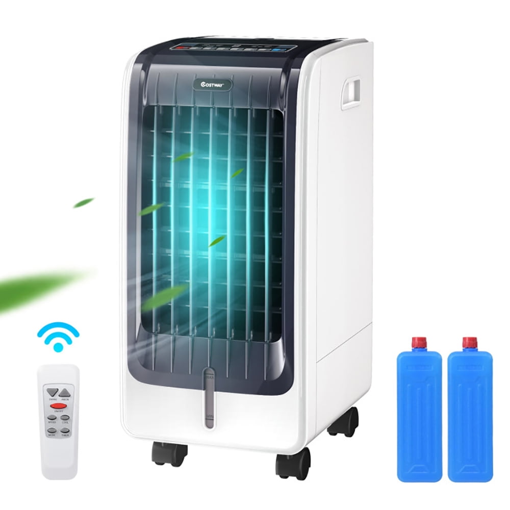 GVN Air Conditioners, Air Cooler, 110V Portable Cooling Evaporative Fan with 3-Speed and 8H Timer Function