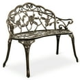 thumbnail image 1 of GVN Aluminum Patio Outdoor Garden Bench Chair Loveseat Cast-Bronze, Comfortable Outdoor Seating with Resistant Finish, 1 of 7