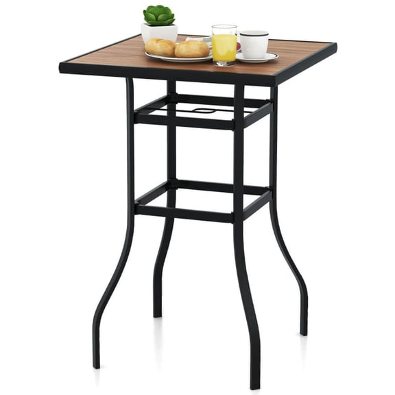 GVN Backyard Coffee Tables,27.5 Inches Patio Bar Table for Garden Backyard Poolside