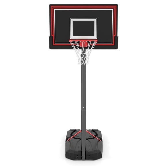 GVN Basketball Hoop with 7.5-10 FT Height Adjustable, Basketball Hoop System for Indoor, Outdoor, Gym, Black