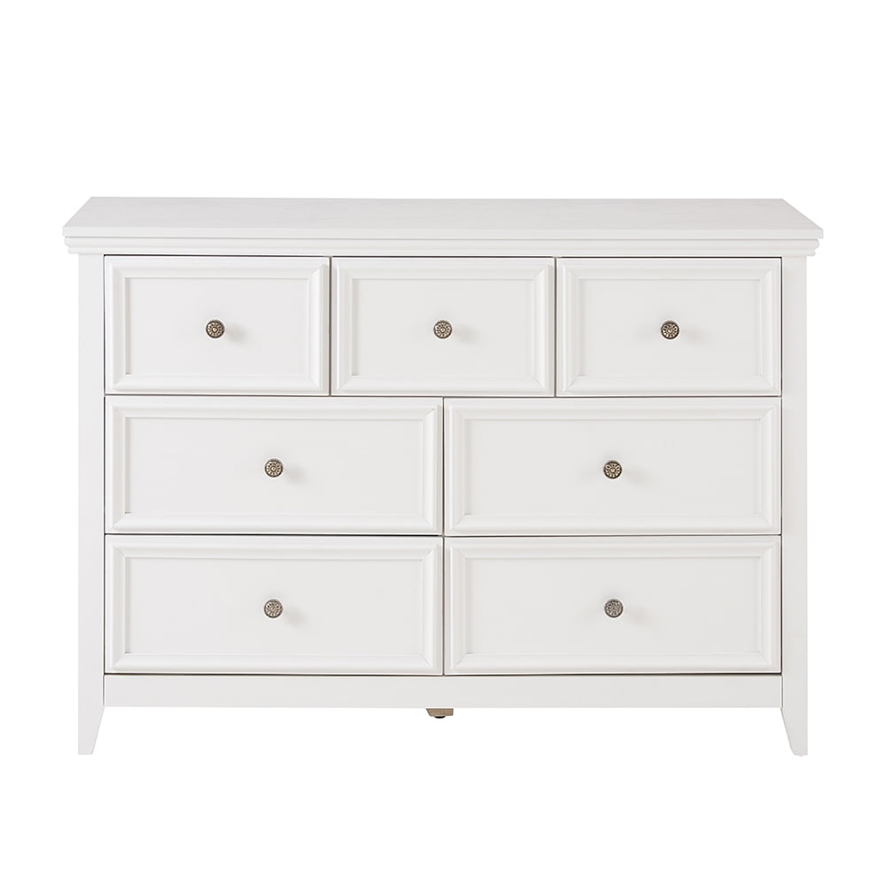GVN Bedroom Dresser, Chest of Drawers,Modern 7 Drawers Dresser 7 Drawers Cabinet,Chest of Drawers Closet Organizers,White