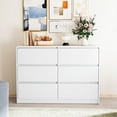 thumbnail image 1 of GVN Bedroom Dresser with Rounded Corner and Smooth Bottom Slide Rail, Chest of Drawers with Top Board 200LB and Drawer 44LB Capacity for Bedroom, Living Room, White, 1 of 8