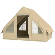 GVN Camping Tent, Tent,Inflatable Camping Tent with Hand Pump, 4 Season Blow Up Tent with Mesh Windows and Doors