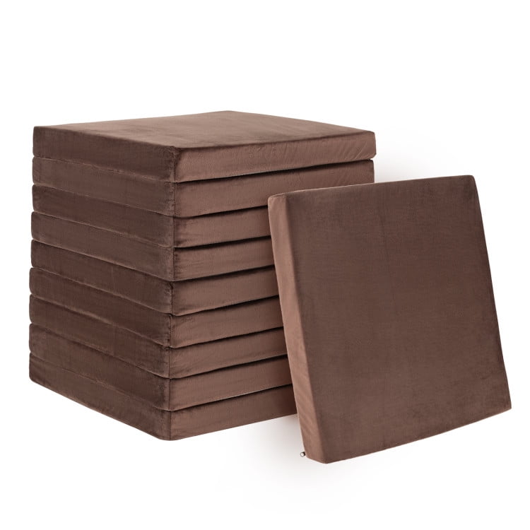 GVN Chair Cushions for Dining Chairs 10 Pack, 10 Pack Seat Cushions Gel Memory Foam for Back-Brown GVN Chair Cushions for Dining Chairs 10 Pack, 10 Pack Seat Cushions Gel Memory Foam for Back-Brown