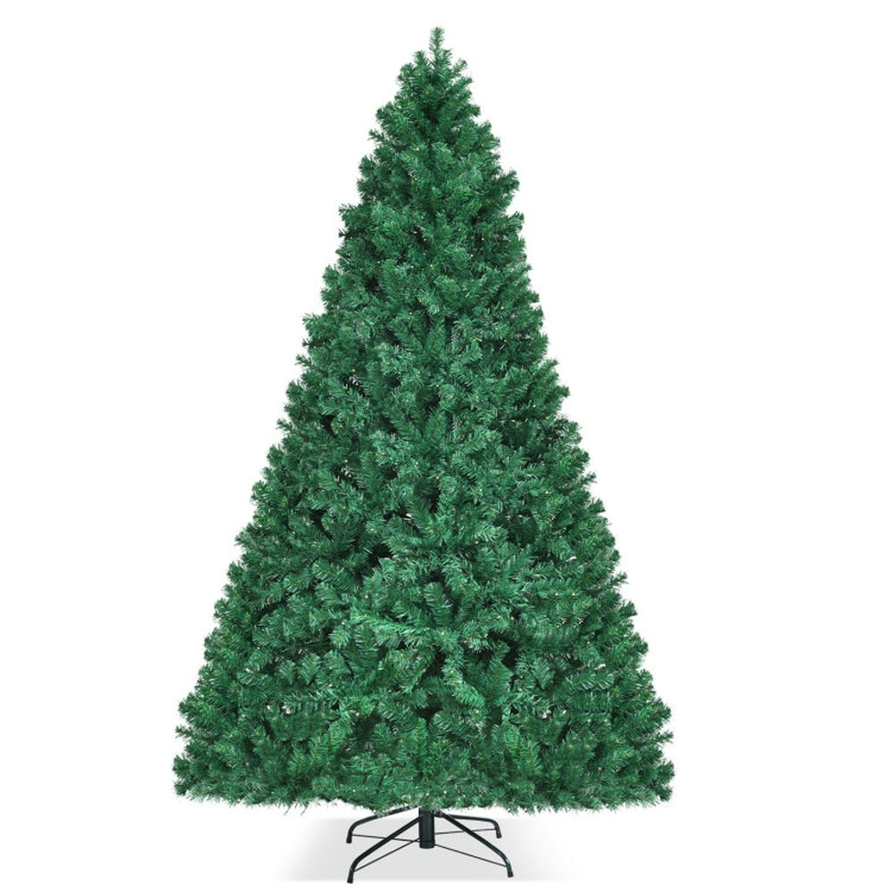8ft Green PVC Pine Christmas Tree with Metal Stand