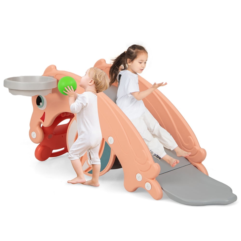 GVN Climber Playground Kids Rocking Slide,3-in-1 Kids Slide Rocking ...