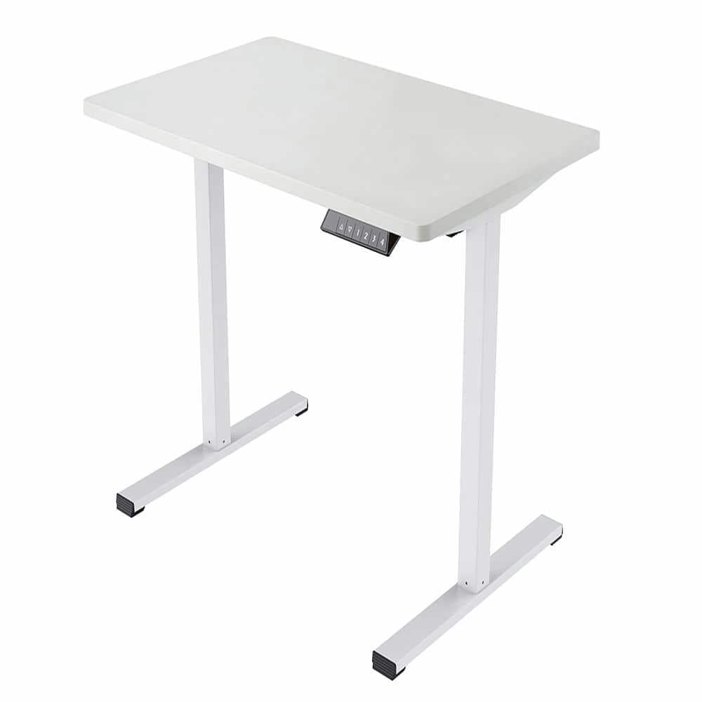 GVN Computer Desk, Home Office Desk,Electric Standing Desk, Adjustable Height Desk Home Office Computer Workstation Sit Stand up Desk,White