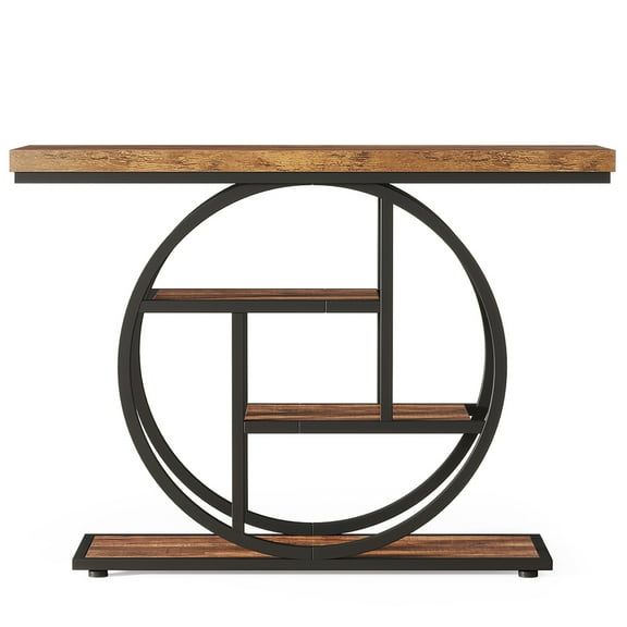 GVN Heavy-Duty Console, 100 lbs Capacity, 11.81"D x 31.5"H, Metal Enclosed Shelves, Bedside Tables Small Dresser for Small Space