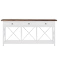 thumbnail image 1 of GVN Console Table, Entryway Table, 3-Drawer Console Table, 70.8" Sofa Foyer Table with Storage Shelf, 1 of 3
