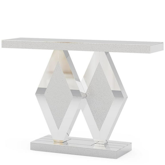 GVN Console Table, Entryway Table,55" Console Table, Farmhouse Entryway Table With Geometric Base