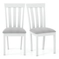 thumbnail image 1 of GVN Dining Chair Set of 2 Upholstered Wooden Kitchen Chairs with Padded Seat and Rubber Wood Frame-White, Dining Room Chairs, Lounge Chair for Kitchen, Dining, Bedroom, Living, 1 of 6