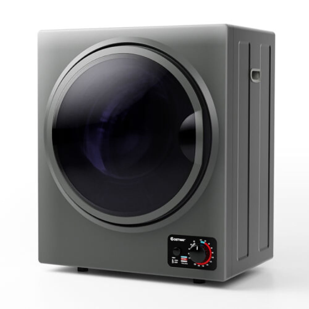 GVN Dryer, Drying Machines,1.5 Cu .ft Clothes Dryer with with Stainless Steel Wall Mount-Gray