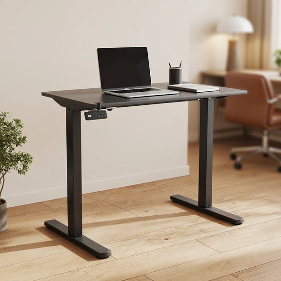 GVN Electric Adjustable Standing Desk Frame Base with LED Display for Home Office Computer Desk Workstation Furniture, Black