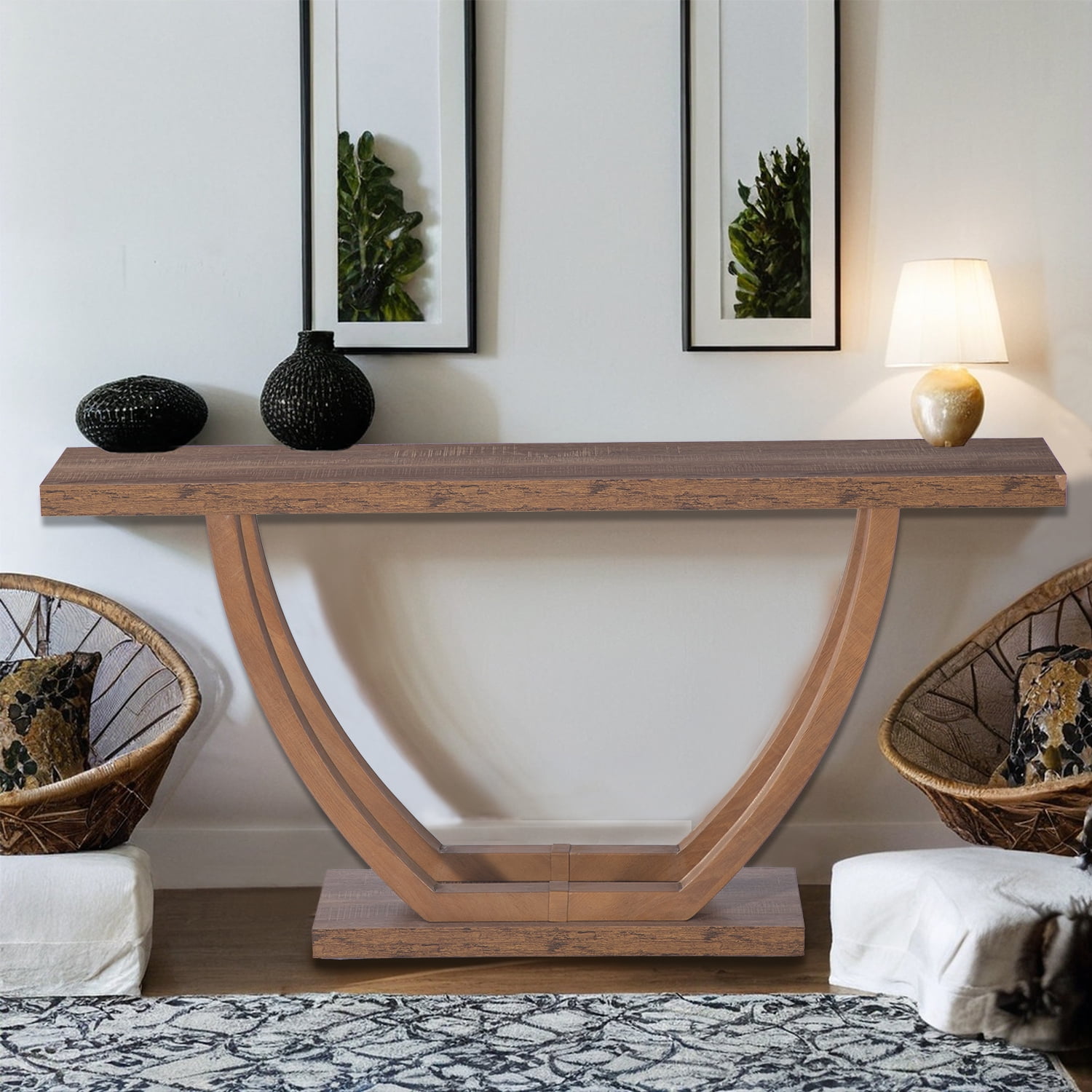 GVN Entryway Table, Console Sofa Table, Industrial Entry Way Table, Display Shelf for Living Room, Hallway, Entrance, Foyer GVN Entryway Table, Console Sofa Table, Industrial Entry Way Table, Display Shelf for Living Room, Hallway, Entrance, Foyer