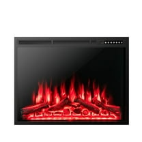 GVN Fireplace, Electric Fireplace Heater,34/37 Inch Electric Fireplace Recessed with Adjustable Flames