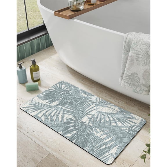 GVN Floor Rug,Indoor Door Mat,Bath Mat Rug, Non-Slip Rubber Super Absorbent Ultra-Thin Bathroom Rugs, Under Doors, 24"x44", Green Dance