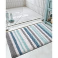 thumbnail image 1 of GVN Floor Rug,Indoor Door Mat,Striped Bathroom Rugs, Extra Soft and Absorbent Microfiber Bath Rugs, Machine Wash Non-Slip Bath Mat,Blue,44*76, 1 of 10