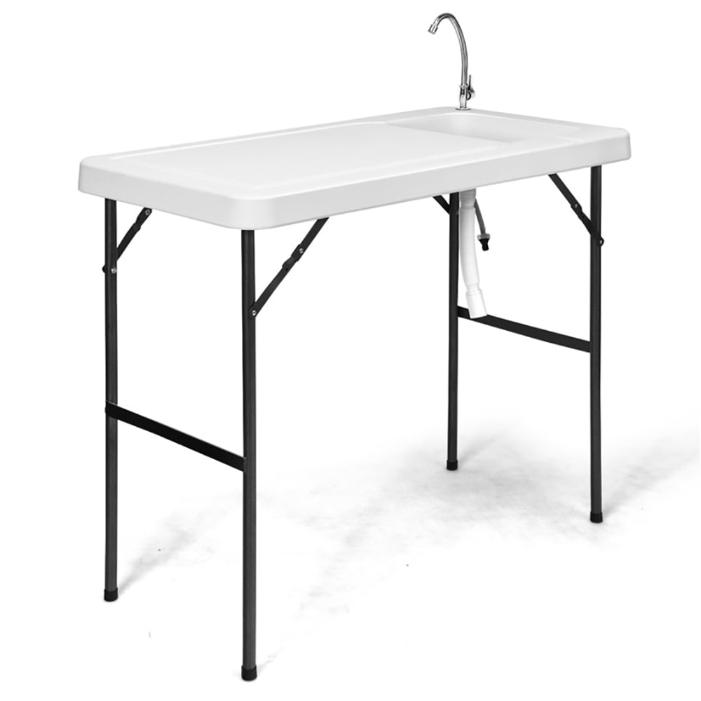 GVN Folding Portable Fish Cleaning Cutting Table, Folding Picnic Table for Patio Pool Park Outdoor GVN Folding Portable Fish Cleaning Cutting Table, Folding Picnic Table for Patio Pool Park Outdoor