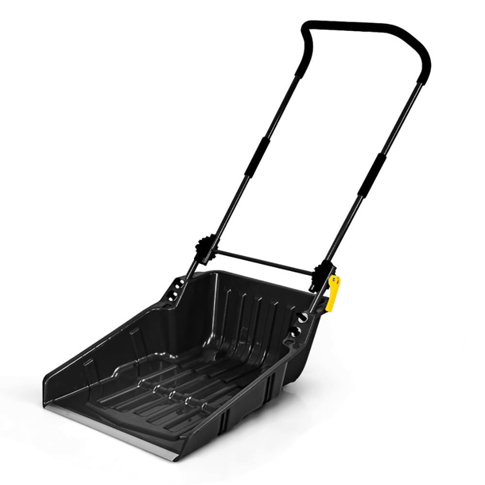 GVN Folding Snow Pusher Scoop Shovel with Wheels and Handle-Black, Snow Sand Mud Removal Tool for Car Outdoor Camping and Garden GVN Folding Snow Pusher Scoop Shovel with Wheels and Handle-Black, Snow Sand Mud Removal Tool for Car Outdoor Camping and Garden