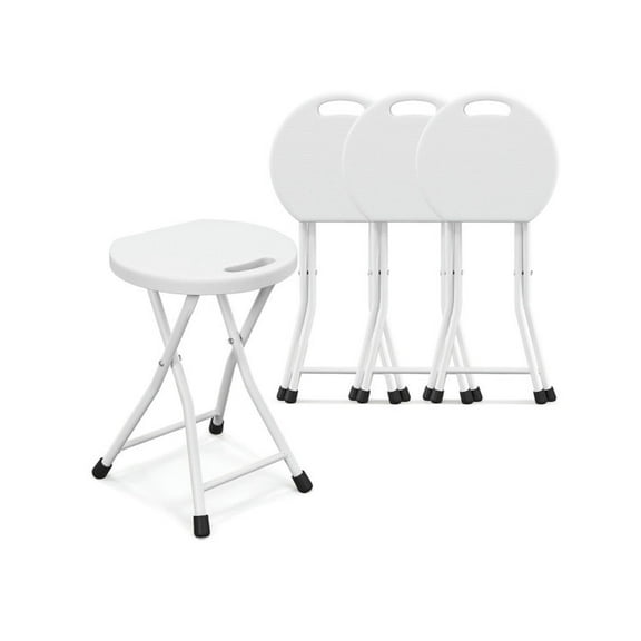 GVN Folding Stool with Built-in Handle for Adults-4 Pieces