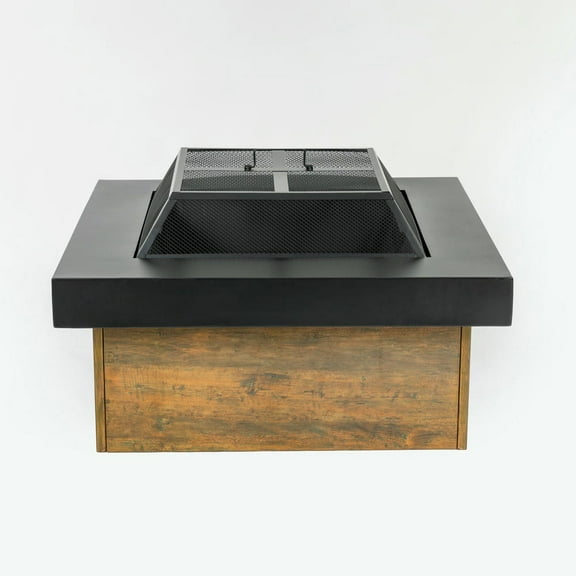 GVN Garden Fire Pit Table, Outdoor Fire Pit Table,36-Inch Iron Fire Pit Table Wood-Burning Stove