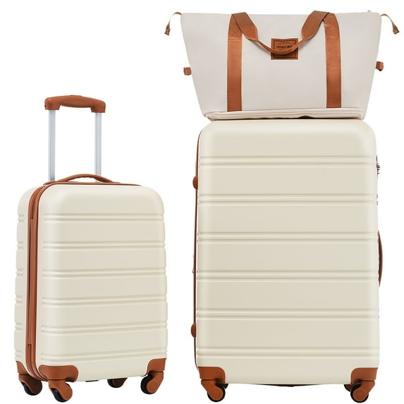 GVN Hardshell Luggage Sets 2Pcs + Bag Spinner Suitcase with TSA Lock Lightweight 20" + 28"