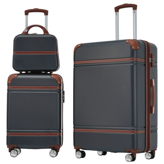 GVN Hardshell Luggage Sets 3 Pieces 20"+28" Luggages and Cosmetic Case Spinner Suitcase with TSA Lock Lightweight