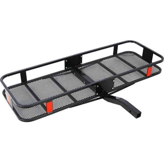 GVN Hitch Mount Cargo Carrier Basket 60" X 21" X 6"+Waterproof Cargo Bag 13 Cubic Feet(56" 20" 20"),Hauling Weight Capacity Of 500 Lbs And A Folding Arm