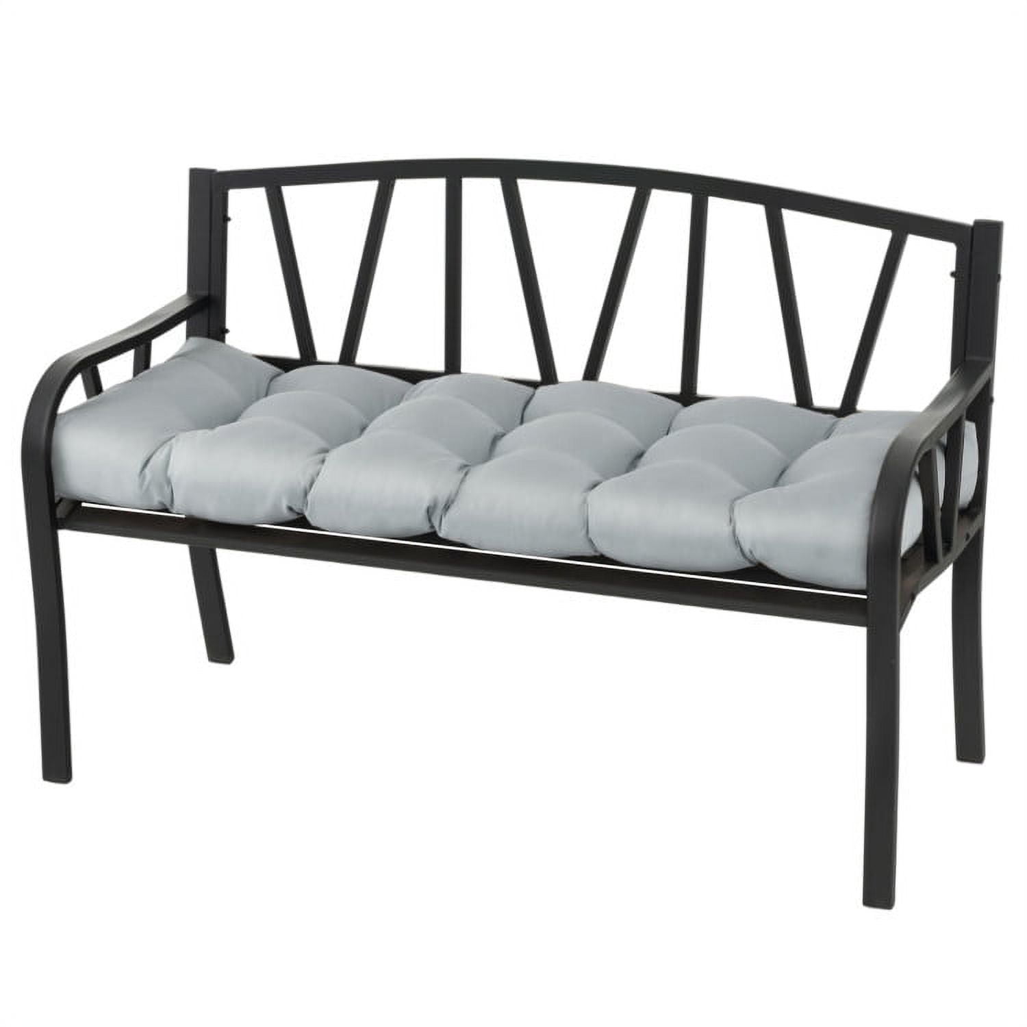 GVN Indoor Outdoor Tufted Bench Cushion with Soft PP Cotton, Tufted Bench Cushions for Outdoor Furniture, Outdoor/Indoor Waterproof Bench Cushion-Gray GVN Indoor Outdoor Tufted Bench Cushion with Soft PP Cotton, Tufted Bench Cushions for Outdoor Furniture, Outdoor/Indoor Waterproof Bench Cushion-Gray