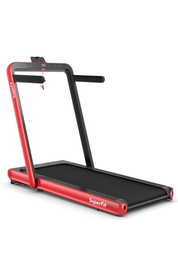 Jogging Machine,Exercise Treadmill,4.75HP 2 In 1 Folding Treadmill with Remote APP Control-Red