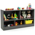thumbnail image 1 of GVN Kids 2-Shelf Bookcase 5-Cube Wood Toy Storage Cabinet Organizer-Gray, Toy Organizers and Storage for Kids, Boys, Girls, Nursery, 1 of 8
