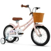 GVN Kids Bike, Balance Training Bicycle,14 Inch Kids Bike Retro Bicycle with Adjustable Height and Basket for Ages 3-5 Years Old-