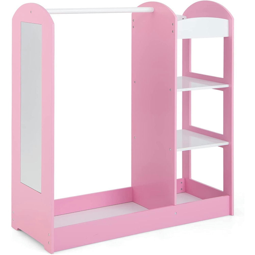 Childrens Dresser Girls' Dress-Up Storage With Light Mirror,Kids