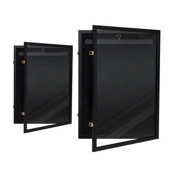 GVN Large Sport Jersey Shadow Box,Set of 2 Jersey Framed Display for Baseball Basketball Football Shirt